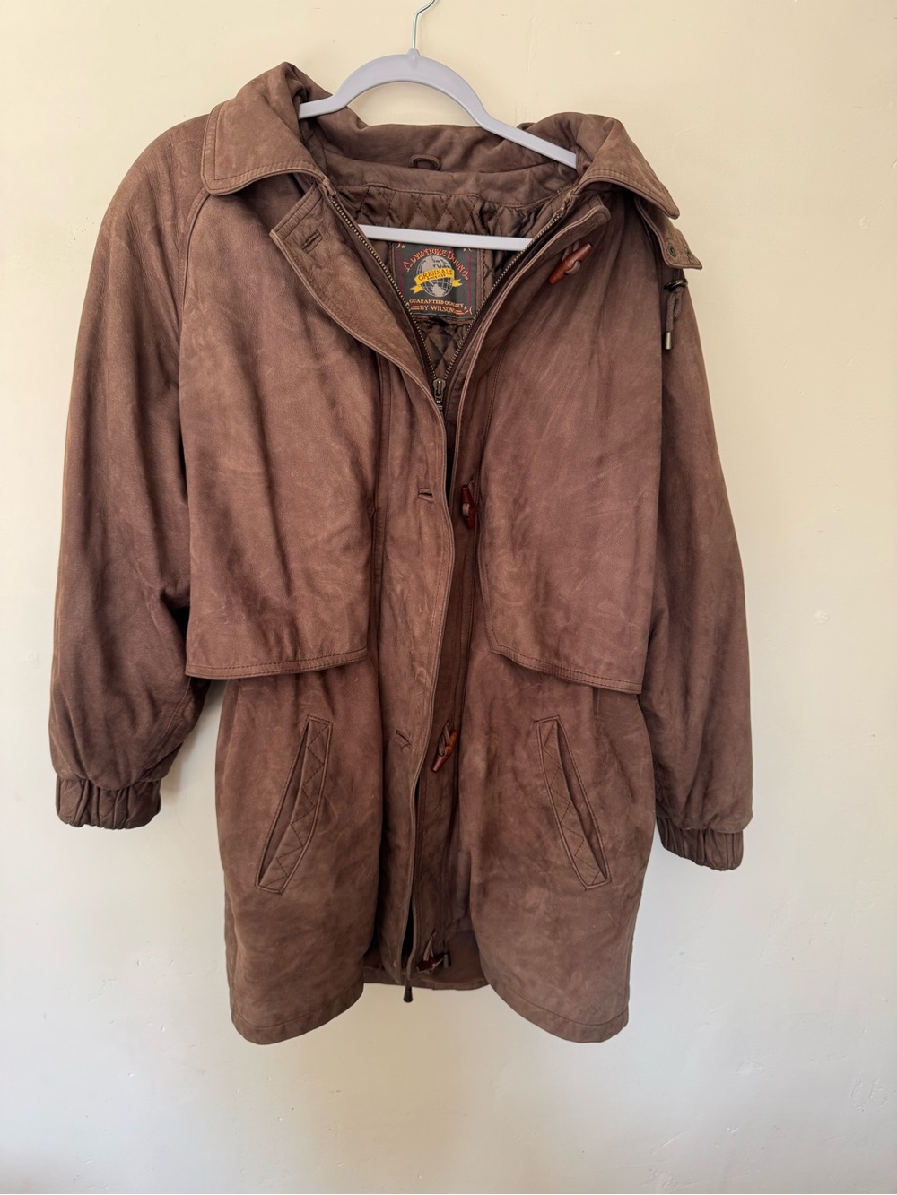 Vintage Adventure Bound Wilsons Leather Men's Brown Parka Jacket